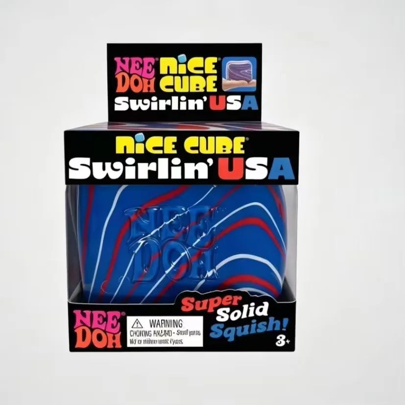Schylling Nee Doh Nice Cube Nice-Sicle Sensory Toy, Stress Relief Squishy Squeeze Cube, Calming Fidget for ADHD & Focus