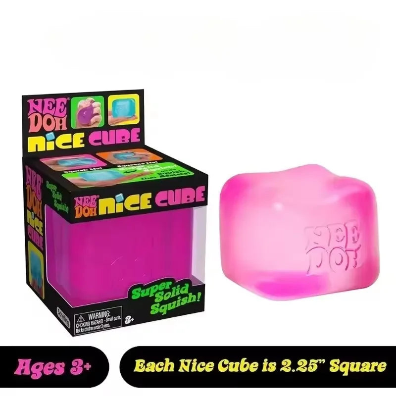 Schylling Nee Doh Nice Cube Nice-Sicle Sensory Toy, Stress Relief Squishy Squeeze Cube, Calming Fidget for ADHD & Focus