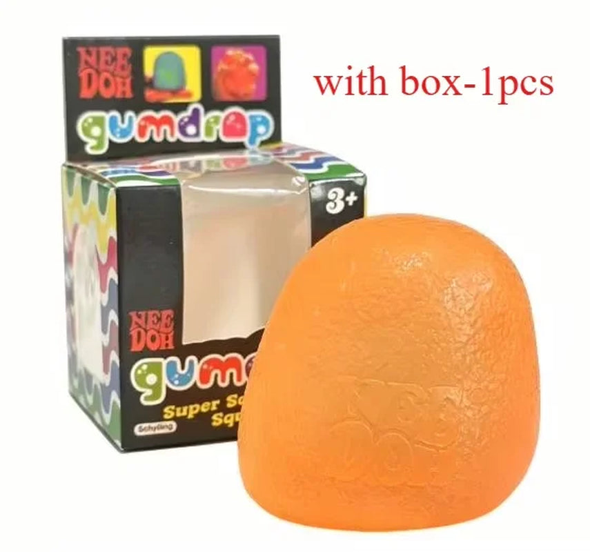 Schylling Nee Doh Nice Cube Nice-Sicle Sensory Toy, Stress Relief Squishy Squeeze Cube, Calming Fidget for ADHD & Focus