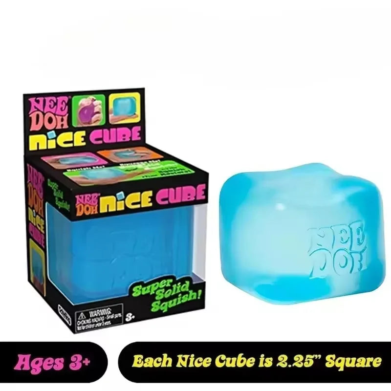Schylling Nee Doh Nice Cube Nice-Sicle Sensory Toy, Stress Relief Squishy Squeeze Cube, Calming Fidget for ADHD & Focus