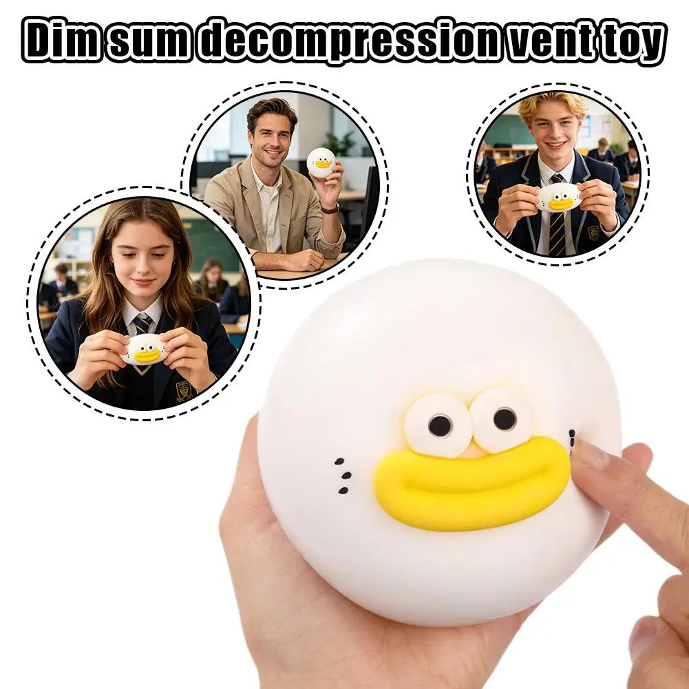 Squishy Cute Bun Squeeze Toy Jumbo TPR Crunchy Squishy Stress Relief ADHD Won Toy Squishies Slow Rising Funny Fidget Toy