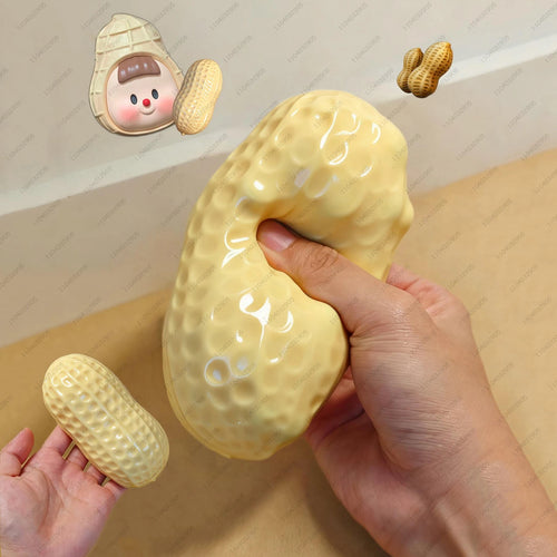 Peanut Stress Ball Crunchy Squeeze Ball Squishy Toy Buttery-Soft Feel Fidget Toy ASMR Sensory anti Stress Toys for Kids & Adults