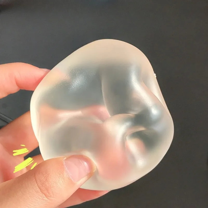 Squishy Plasticity Mochi Fidget Toys Transparency Coconut Oil Maltose Squeeze Toy Funny Anti-Stress Sensory Toy for Adults Gifts