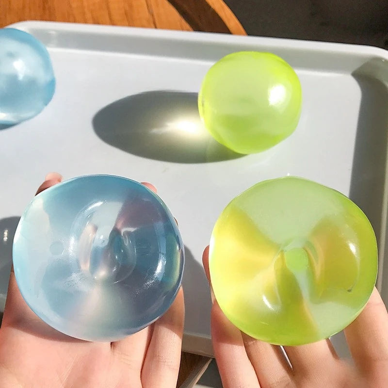 Squishy Plasticity Mochi Fidget Toys Transparency Coconut Oil Maltose Squeeze Toy Funny Anti-Stress Sensory Toy for Adults Gifts