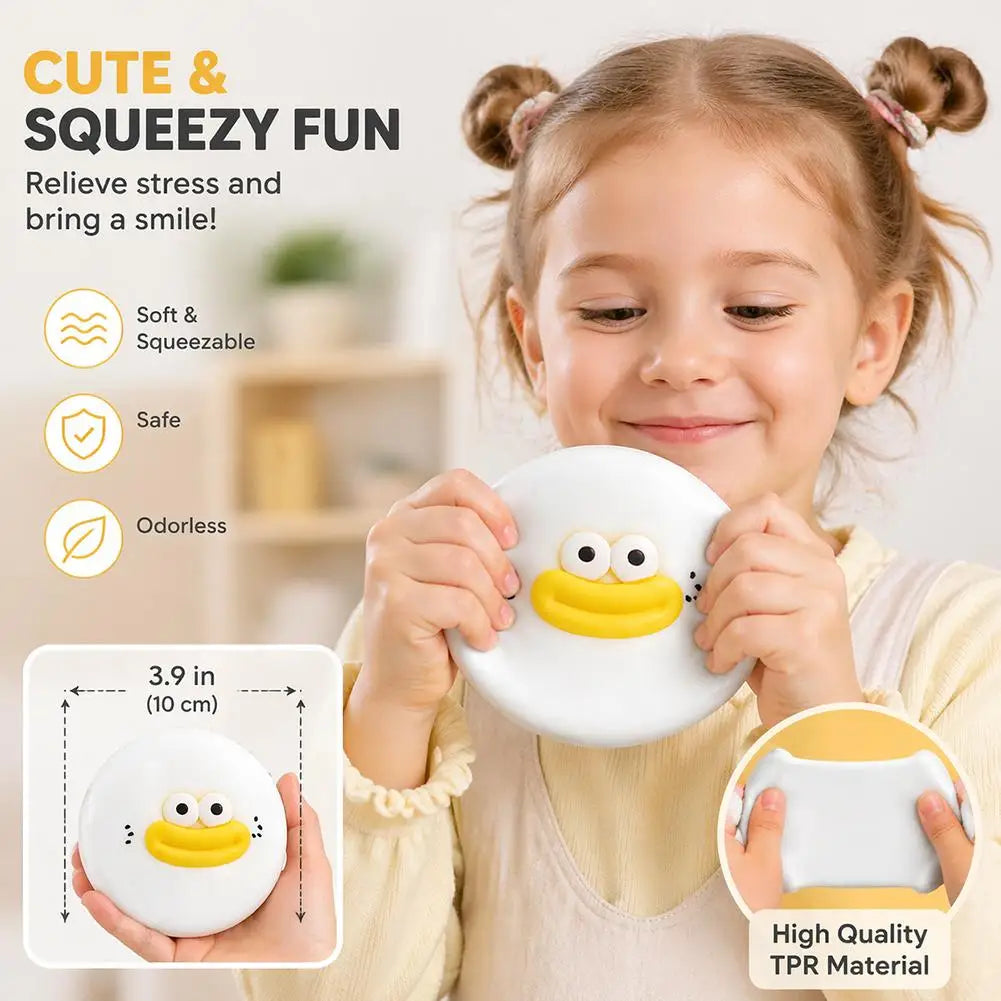 Squishy Cute Bun Squeeze Toy Jumbo TPR Crunchy Squishy Stress Relief ADHD Won Toy Squishies Slow Rising Funny Fidget Toy